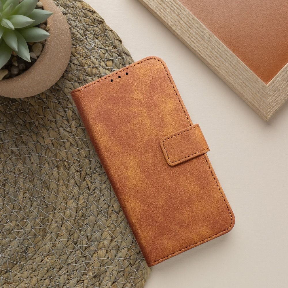 Pokrowiec etui z klapką na magnes Tender Book brązowe Xiaomi Redmi 10 2022 / 5
