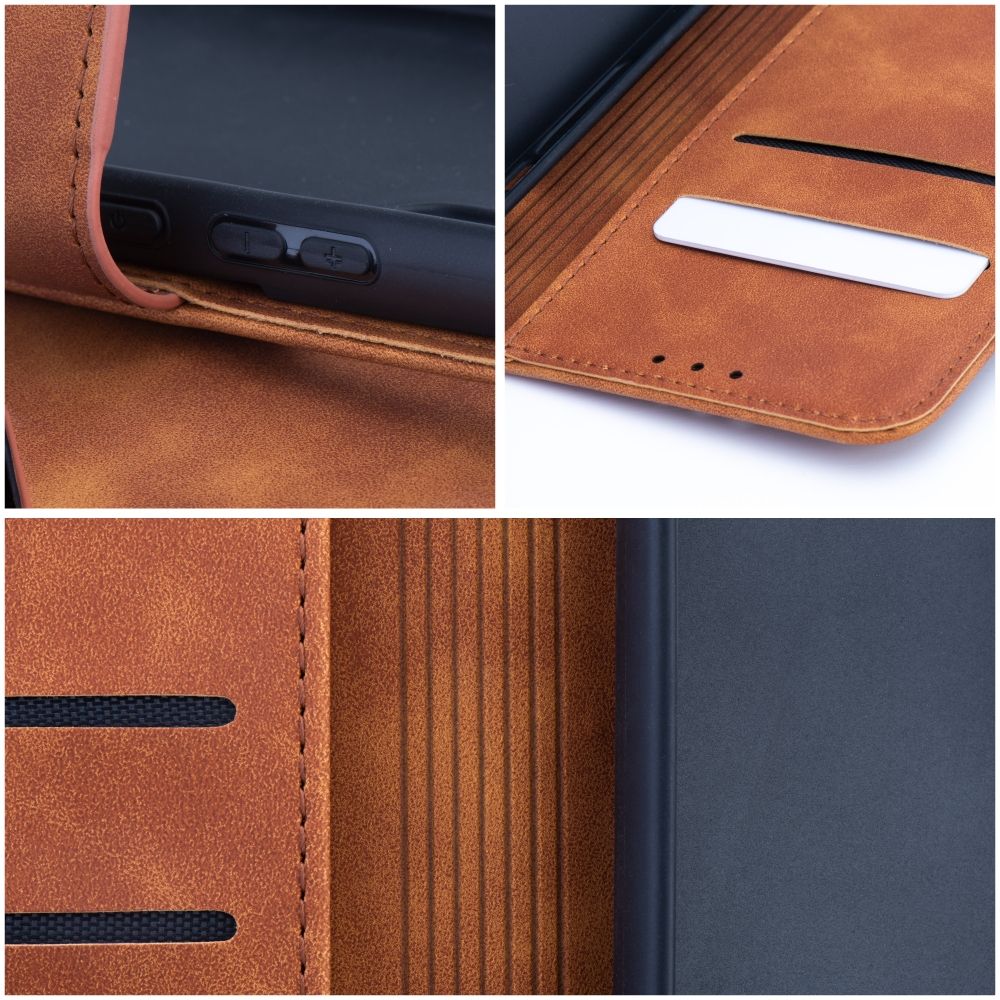 Pokrowiec etui z klapk na magnes Tender Book brzowe Xiaomi Redmi Note 12 4G / 7