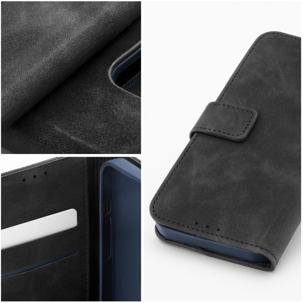 Pokrowiec etui z klapk na magnes Tender Book czarne SAMSUNG Galaxy A34 5G / 10