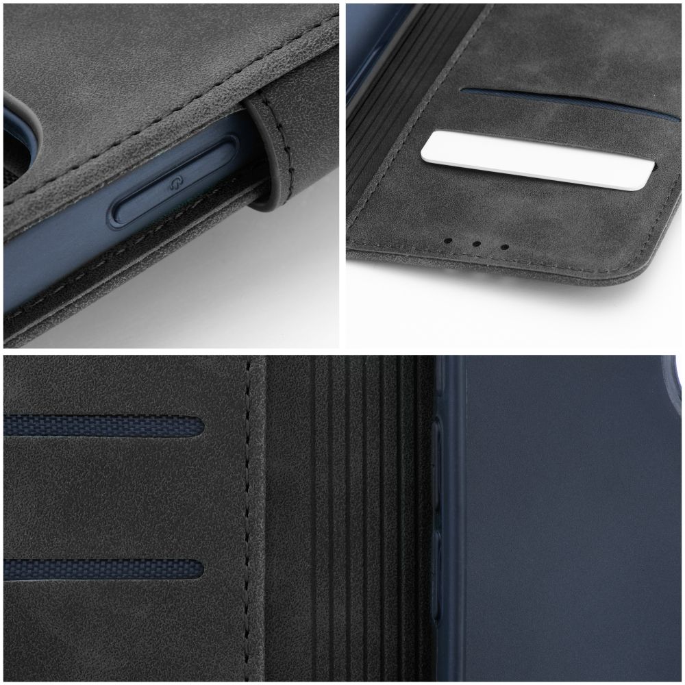 Pokrowiec etui z klapk na magnes Tender Book czarne SAMSUNG Galaxy A34 5G / 9
