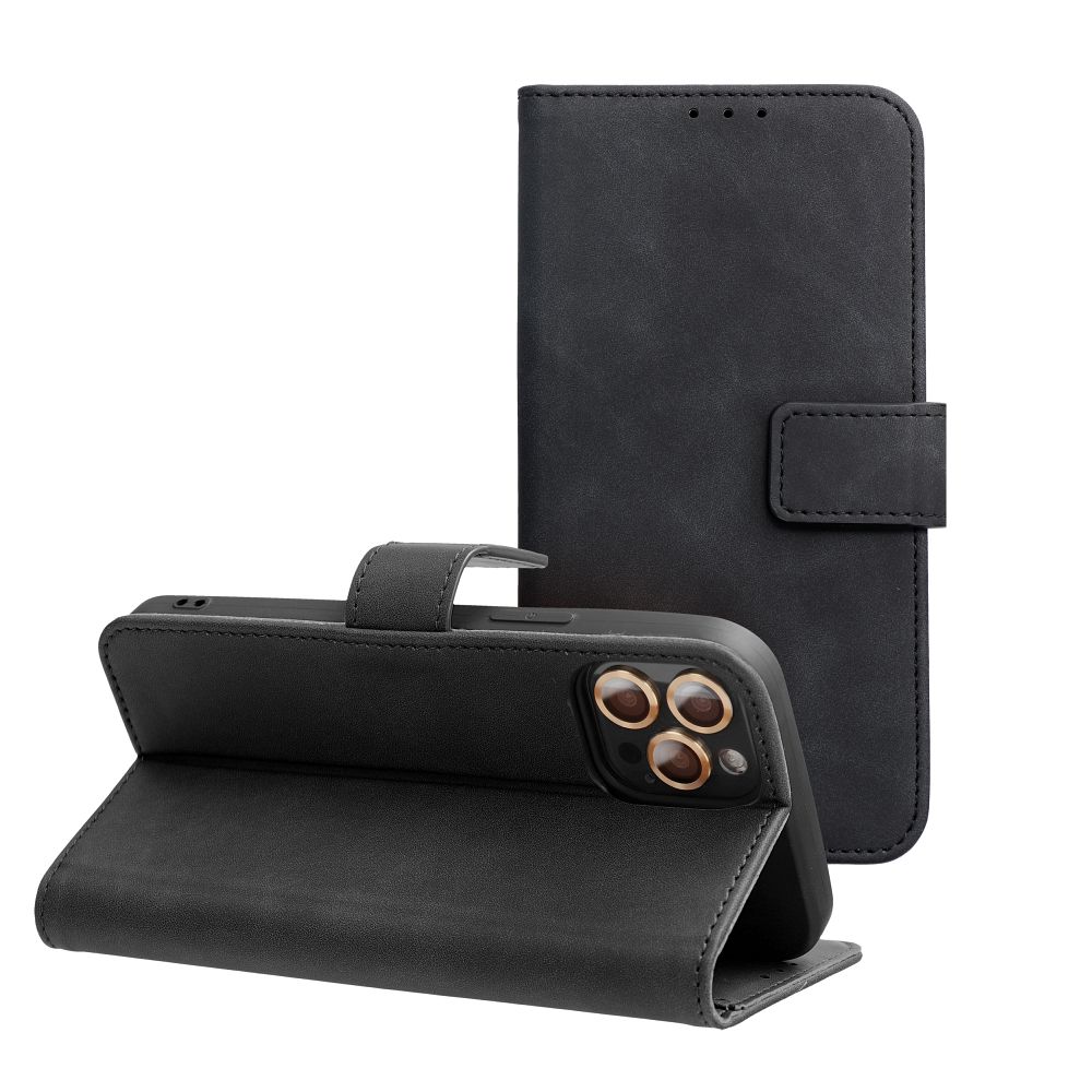 Pokrowiec etui z klapk na magnes Tender Book czarne SAMSUNG Galaxy A55 5G