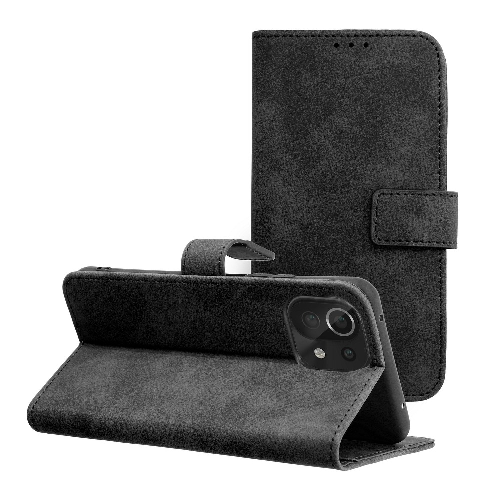 Pokrowiec etui z klapk na magnes Tender Book czarne Xiaomi Mi 11 Lite 5G