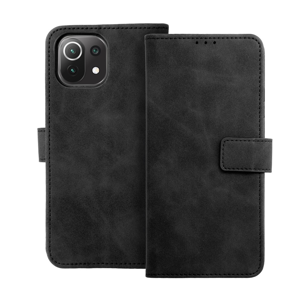 Pokrowiec etui z klapką na magnes Tender Book czarne Xiaomi Redmi Note 10 Pro Max / 2