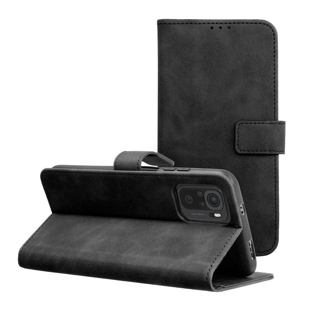 Pokrowiec etui z klapk na magnes Tender Book czarne Xiaomi Redmi Note 11