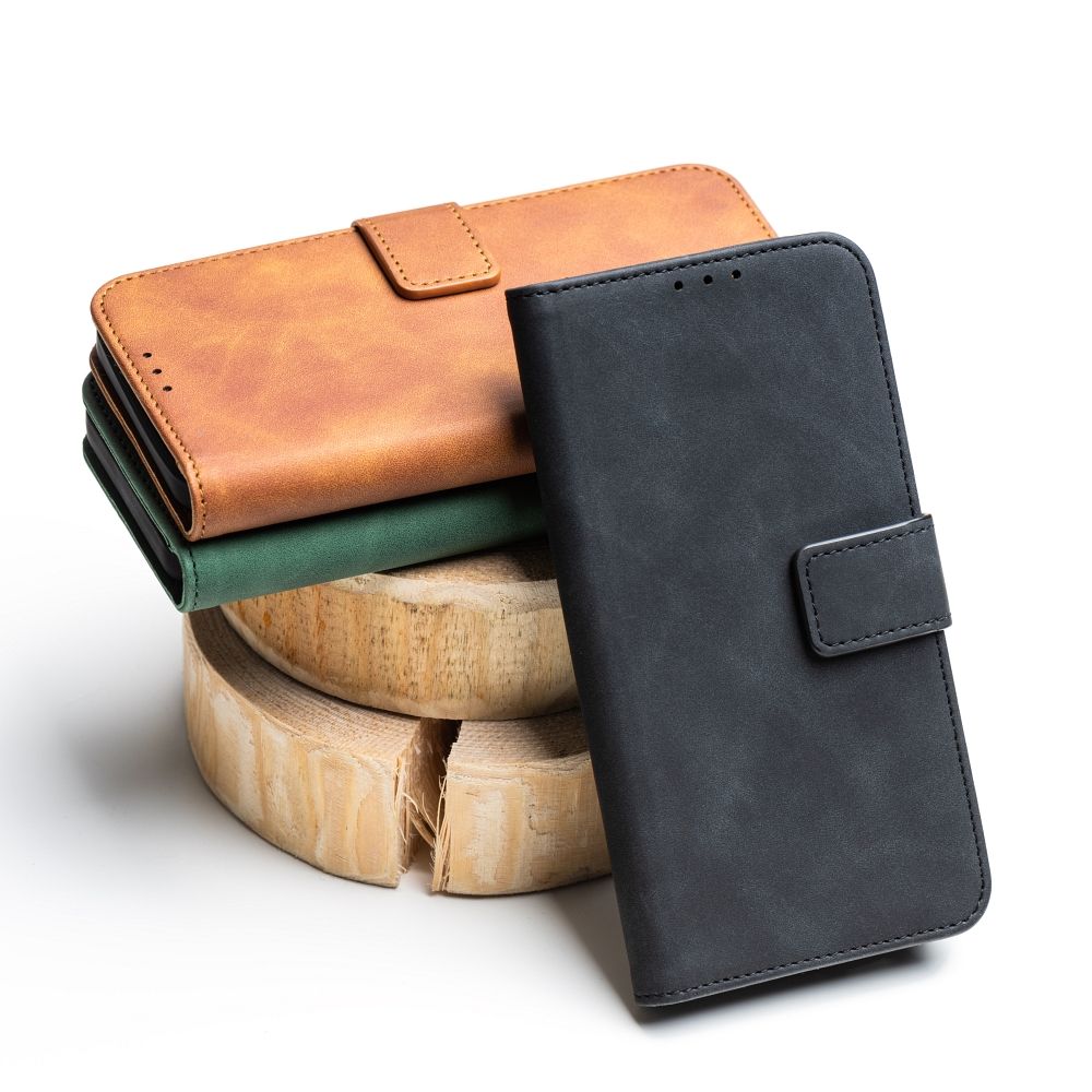 Pokrowiec etui z klapk na magnes Tender Book czarne Xiaomi Redmi Note 11 / 6