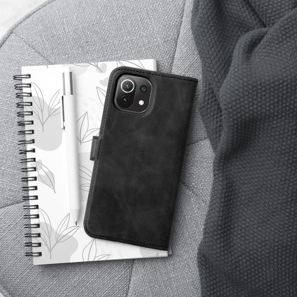 Pokrowiec etui z klapk na magnes Tender Book czarne Xiaomi Redmi Note 11S 5G / 3