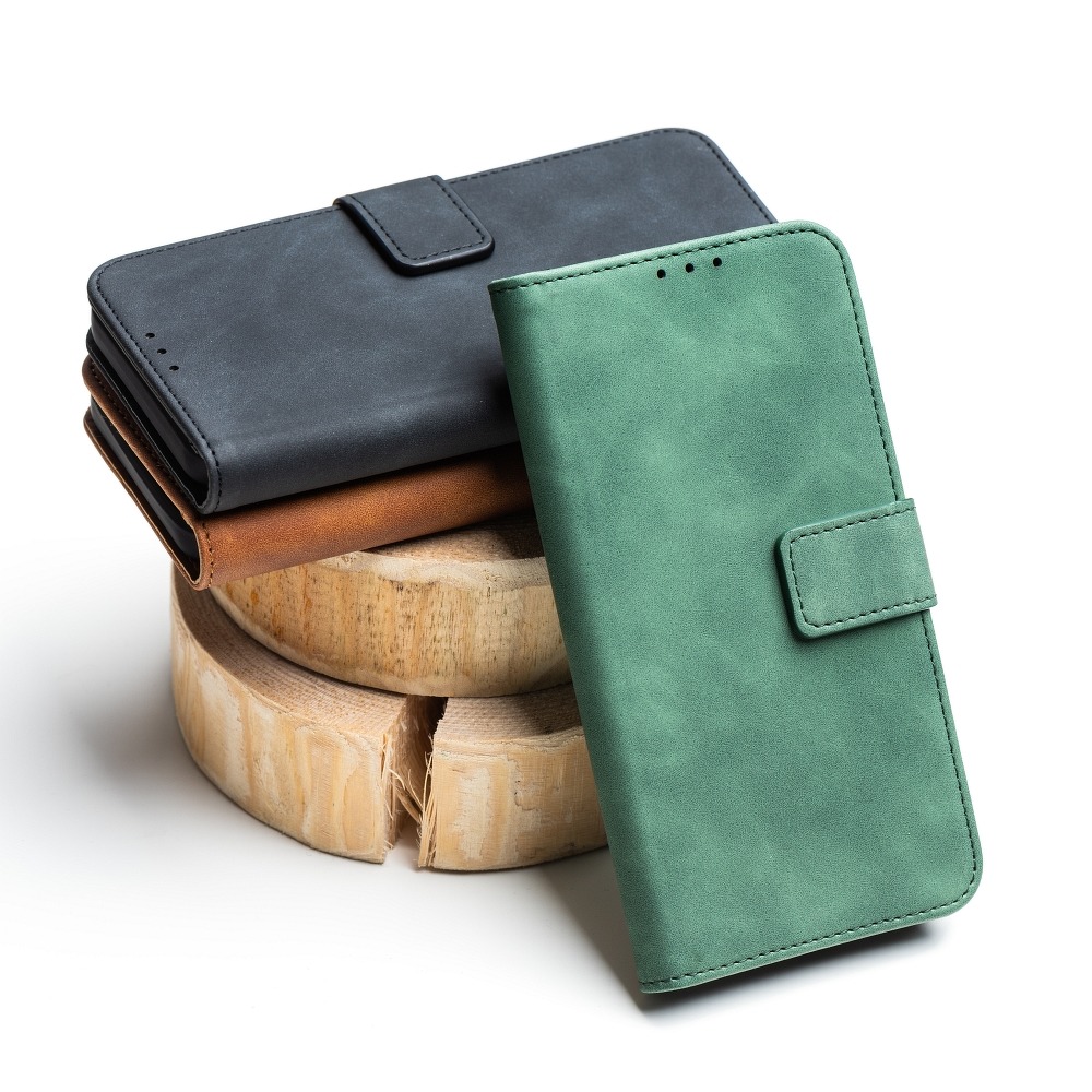 Pokrowiec etui z klapk na magnes Tender Book zielone APPLE iPhone 13 Pro Max / 6