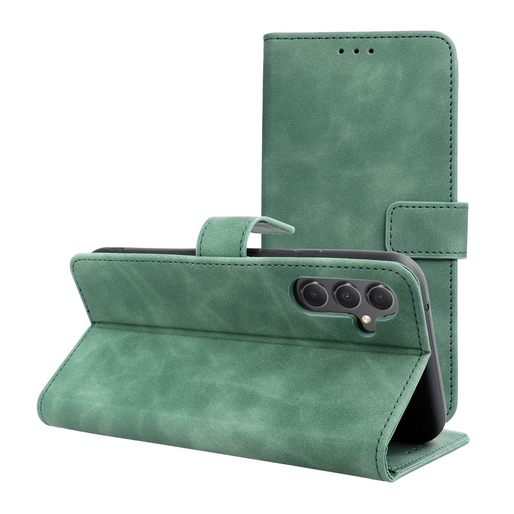 Pokrowiec etui z klapk na magnes Tender Book zielone SAMSUNG Galaxy A34 5G