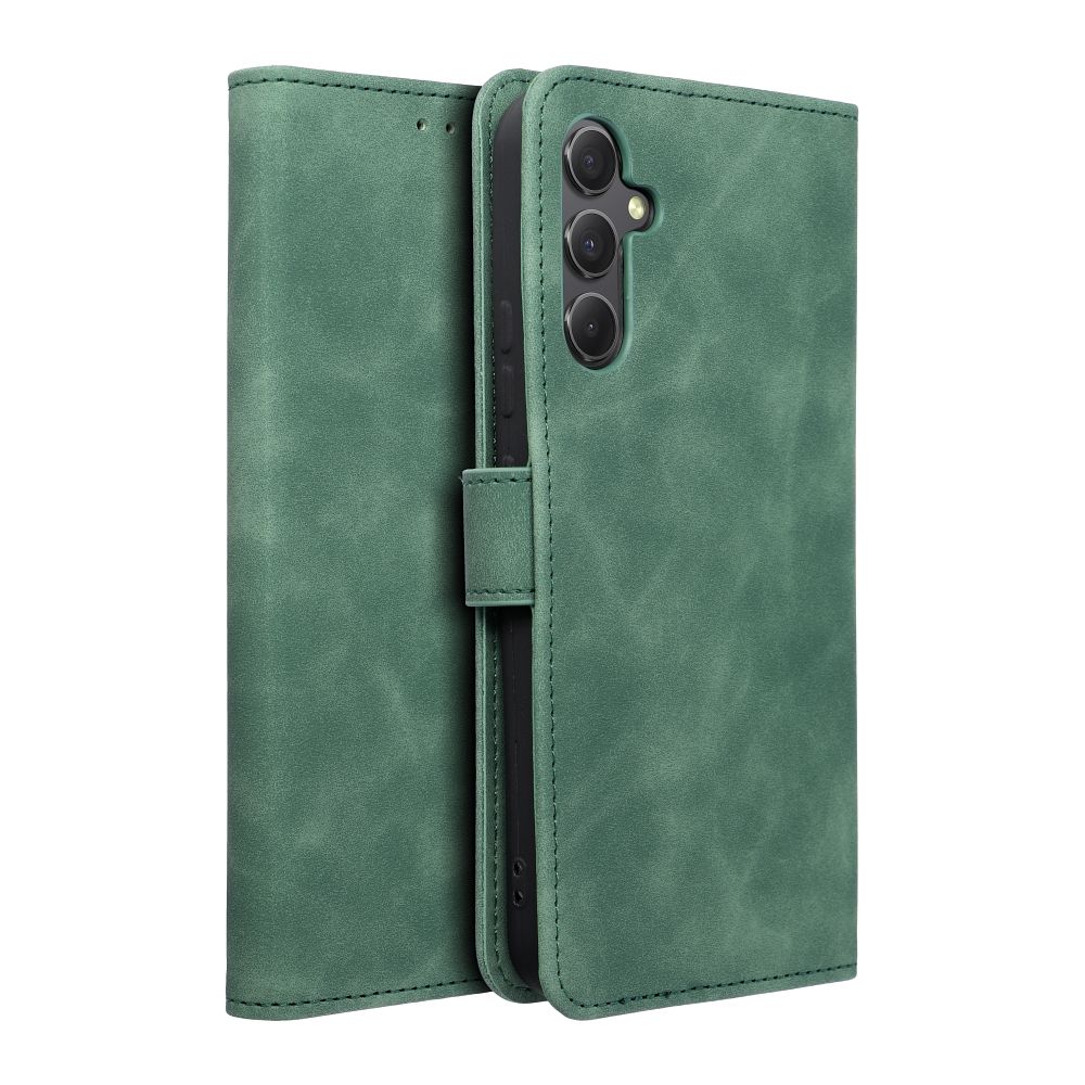 Pokrowiec etui z klapk na magnes Tender Book zielone SAMSUNG Galaxy A34 5G / 3