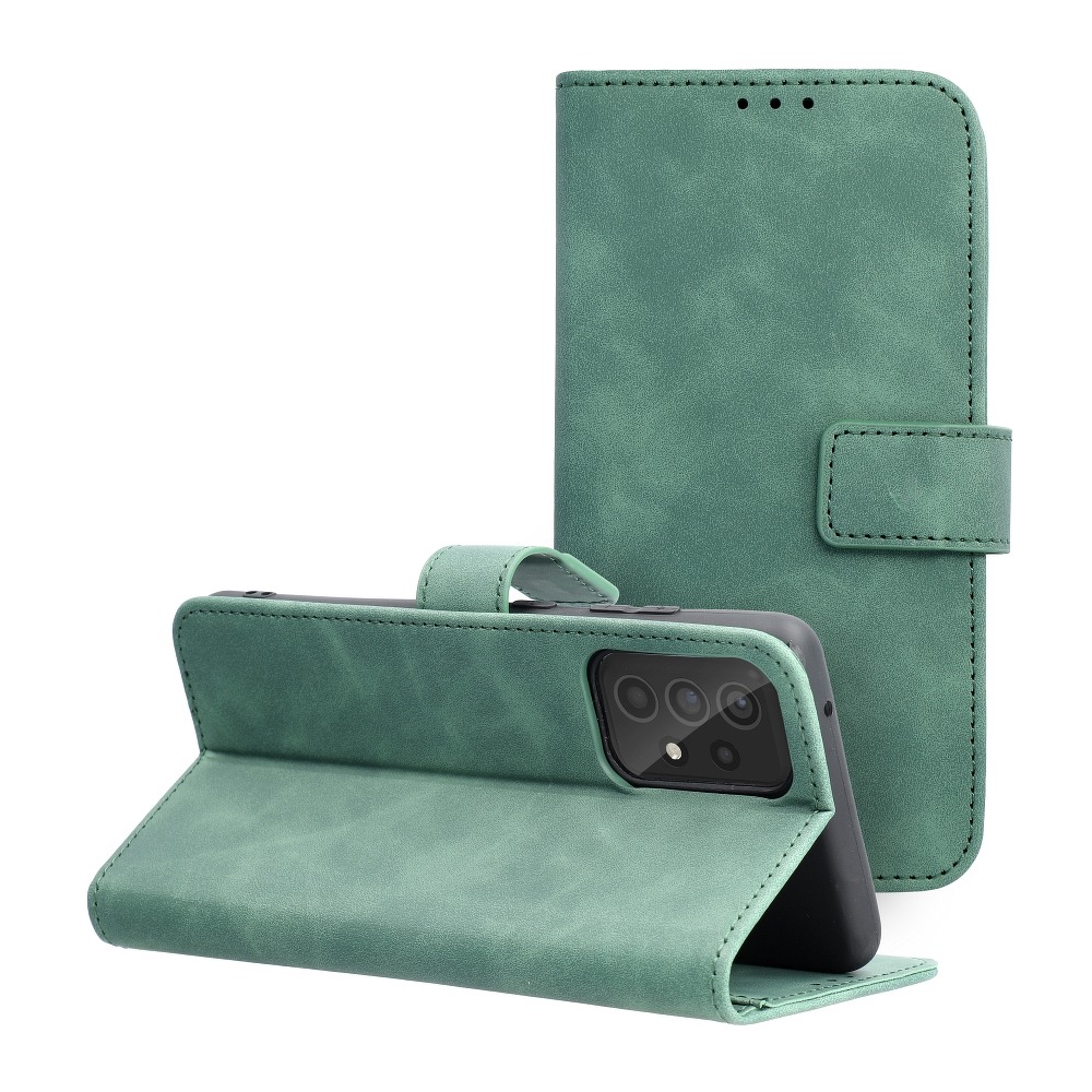 Pokrowiec etui z klapk na magnes Tender Book zielone SAMSUNG Galaxy A52s 5G