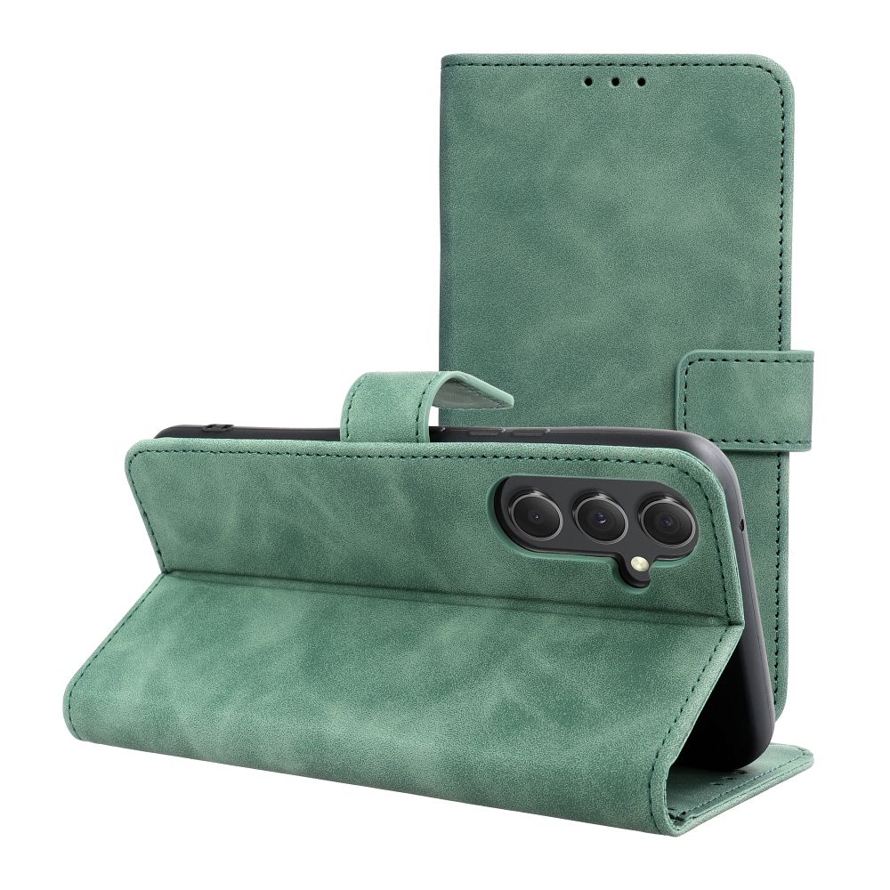 Pokrowiec etui z klapk na magnes Tender Book zielone SAMSUNG Galaxy A54 5G