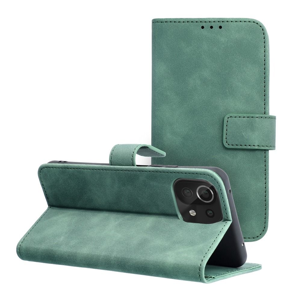 Pokrowiec etui z klapk na magnes Tender Book zielone Xiaomi Mi 11 Lite