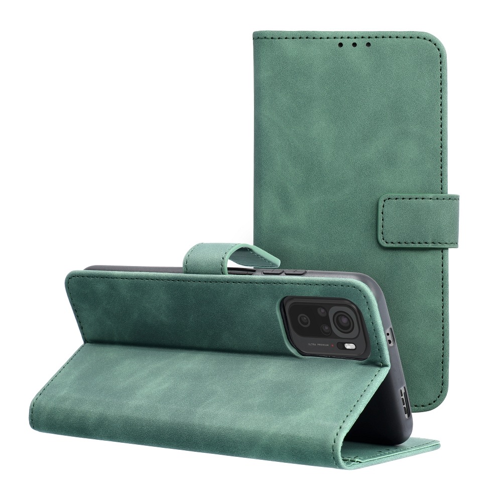 Pokrowiec etui z klapk na magnes Tender Book zielone Xiaomi Redmi Note 10