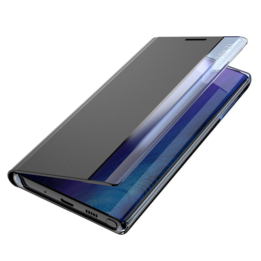 Pokrowiec etui z klapk New Sleep Case czarne SAMSUNG Galaxy A22 5G / 8