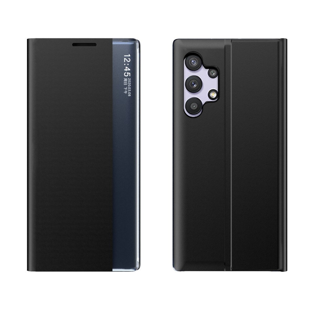 Pokrowiec etui z klapk New Sleep Case czarne SAMSUNG Galaxy A32 5G