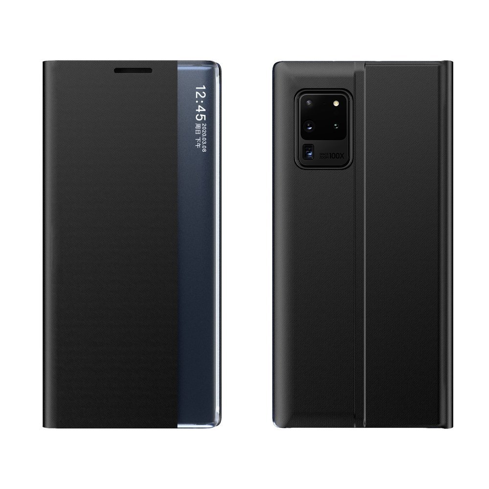 Pokrowiec etui z klapk New Sleep Case czarne SAMSUNG Galaxy A52 5G