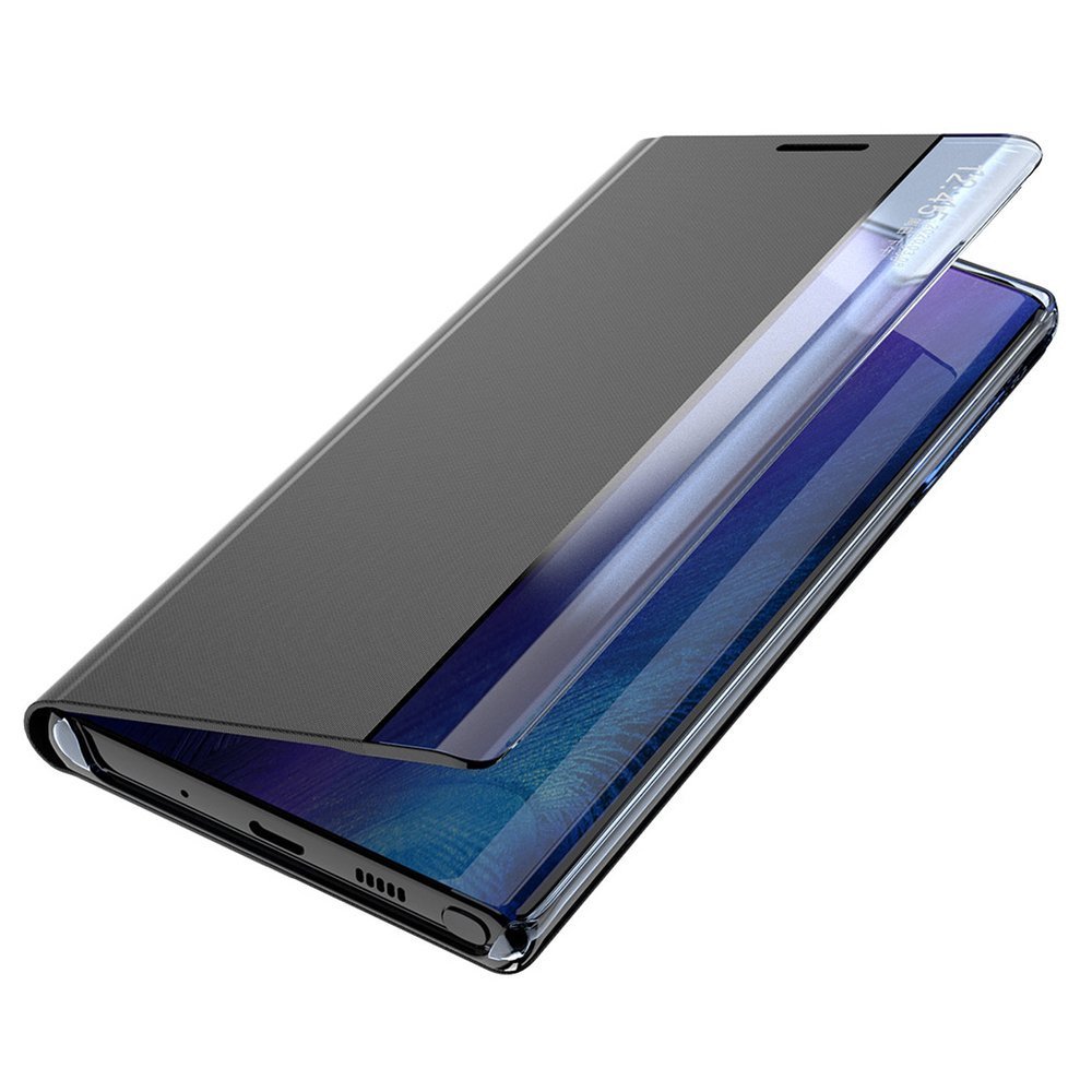 Pokrowiec etui z klapk New Sleep Case czarne SAMSUNG Galaxy S21 FE / 3