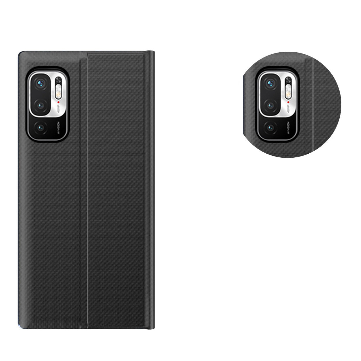Pokrowiec etui z klapk New Sleep Case czarne Xiaomi Redmi Note 10 5G / 4