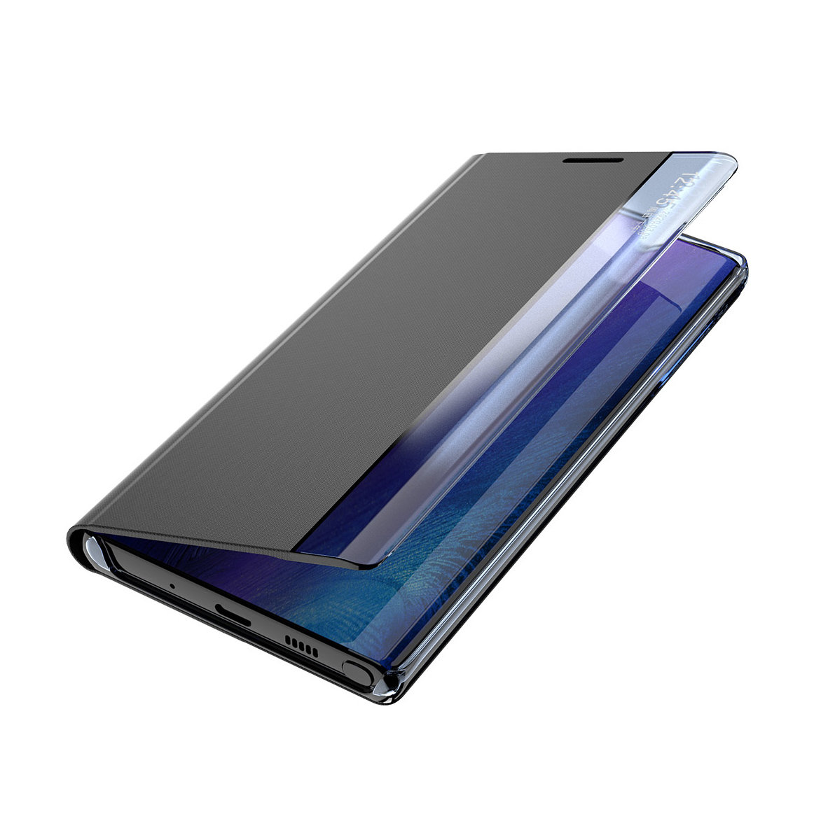 Pokrowiec etui z klapk New Sleep Case czarne Xiaomi Redmi Note 10 5G / 5