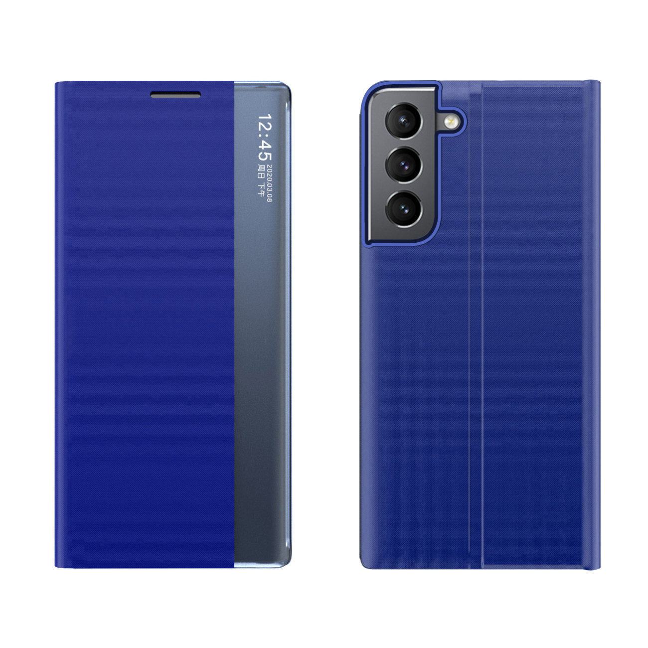 Pokrowiec etui z klapk New Sleep Case niebieskie SAMSUNG Galaxy S22