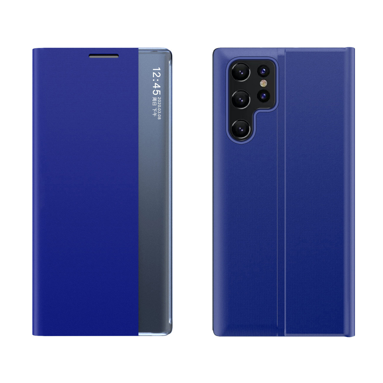 Pokrowiec etui z klapk New Sleep Case niebieskie SAMSUNG Galaxy S22 Ultra