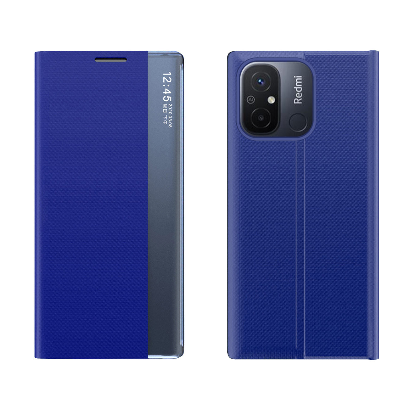 Pokrowiec etui z klapk New Sleep Case niebieskie Xiaomi Poco C55