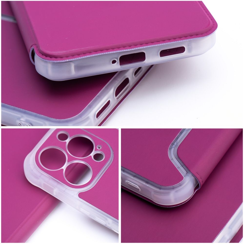 Pokrowiec etui z klapk� Piano Book malinowe Xiaomi Redmi Note 12S / 8