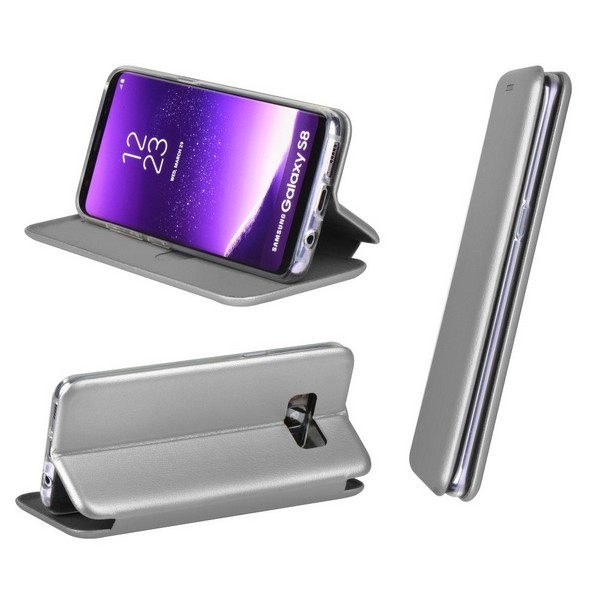 Pokrowiec etui z klapk Portfelowe Smart Diva szare SAMSUNG Galaxy Note 10+ / 3