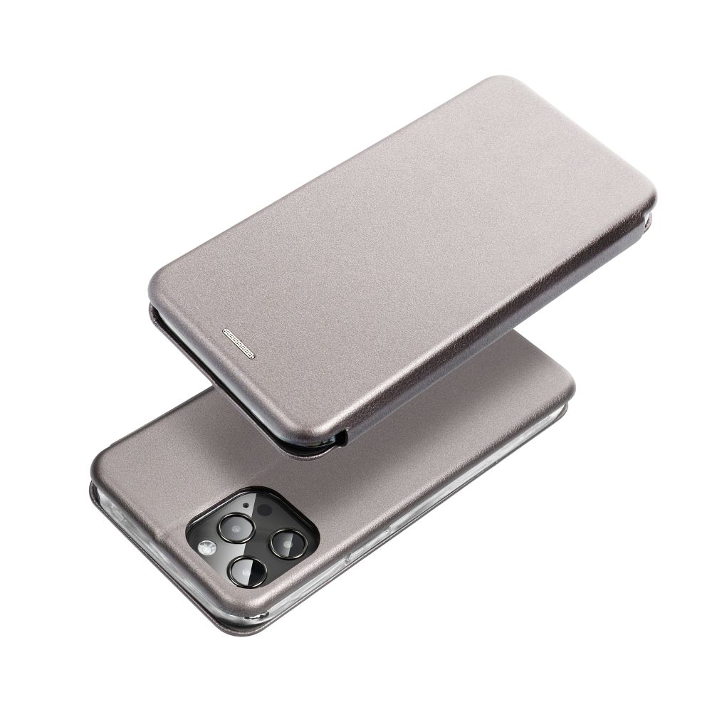 Pokrowiec etui z klapką Portfelowe Smart Diva szare Xiaomi Redmi Note 13 / 4