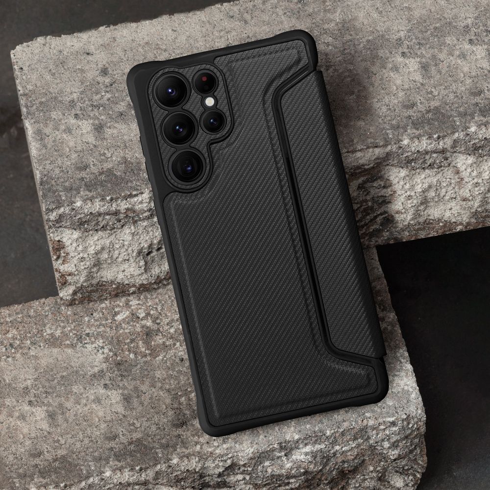 Pokrowiec etui z klapk� RAZOR Book czarne SAMSUNG Galaxy A37 5G / 5