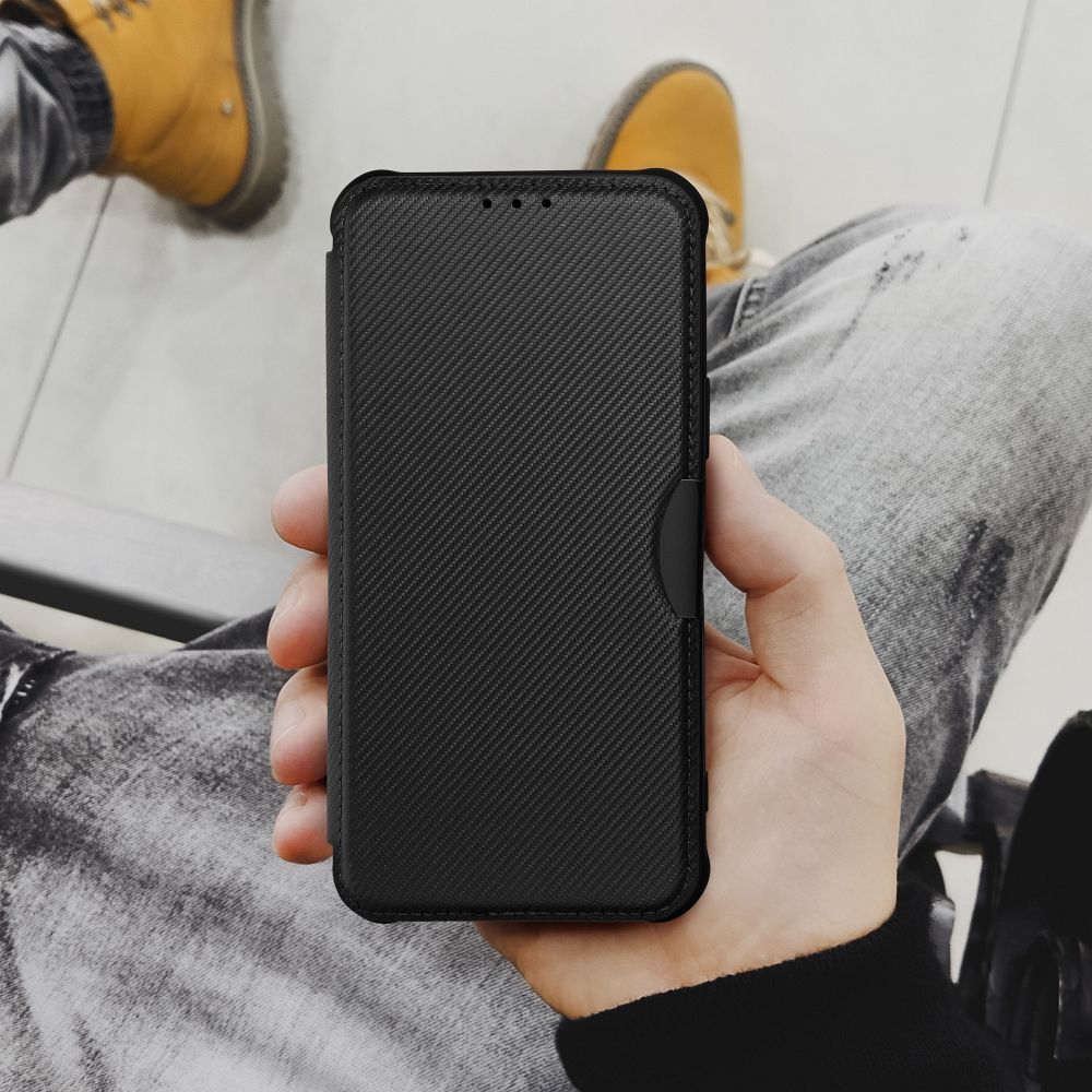 Pokrowiec etui z klapką RAZOR Book czarne Xiaomi Redmi Note 13 / 6
