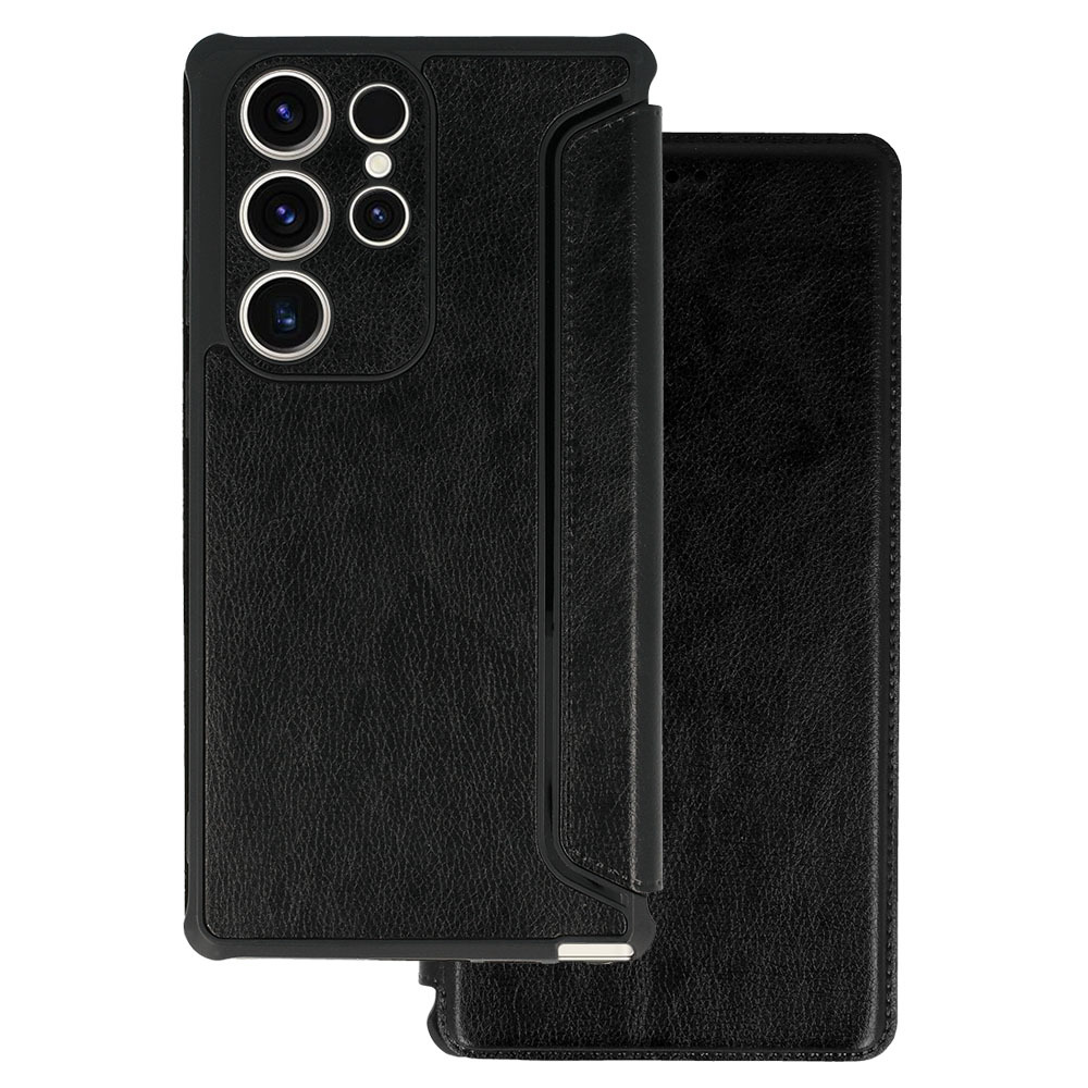 Pokrowiec etui z klapk Razor Leather Book czarne Xiaomi Redmi 13C