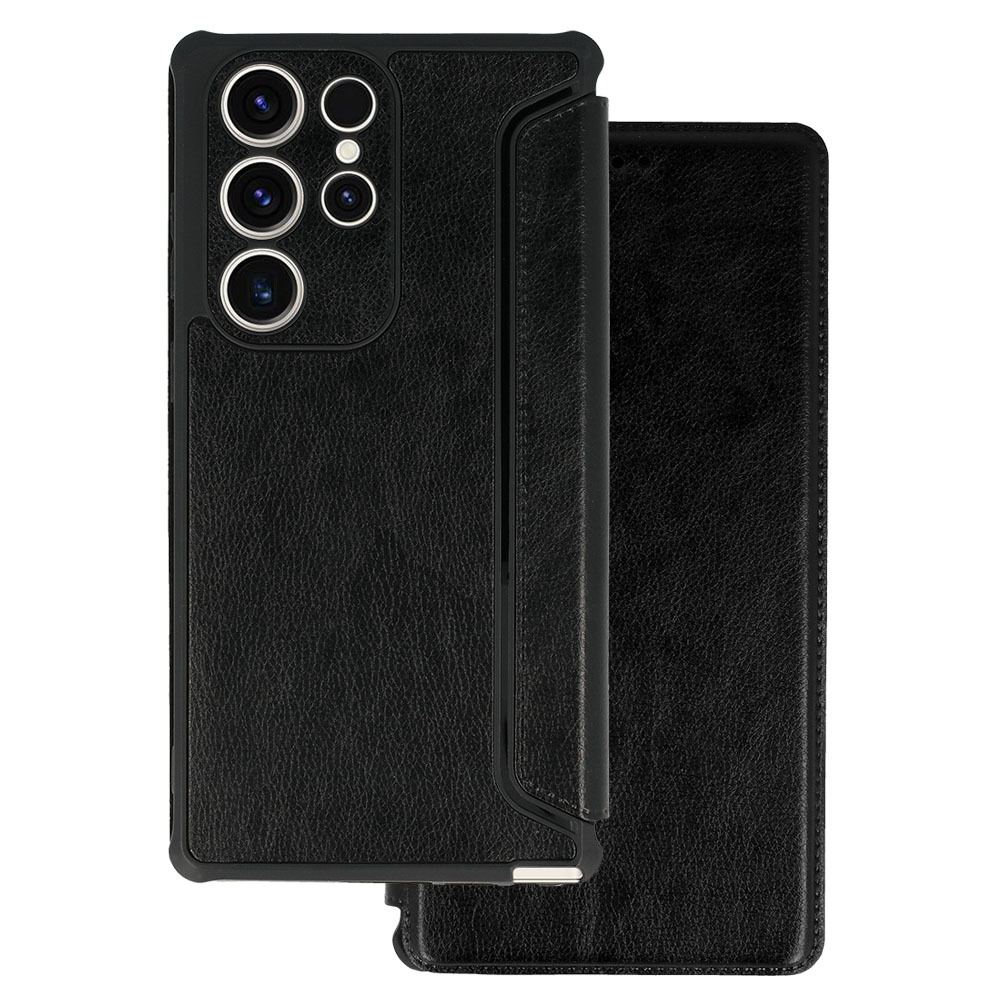 Pokrowiec etui z klapk Razor Leather Book czarne Xiaomi Redmi 9A