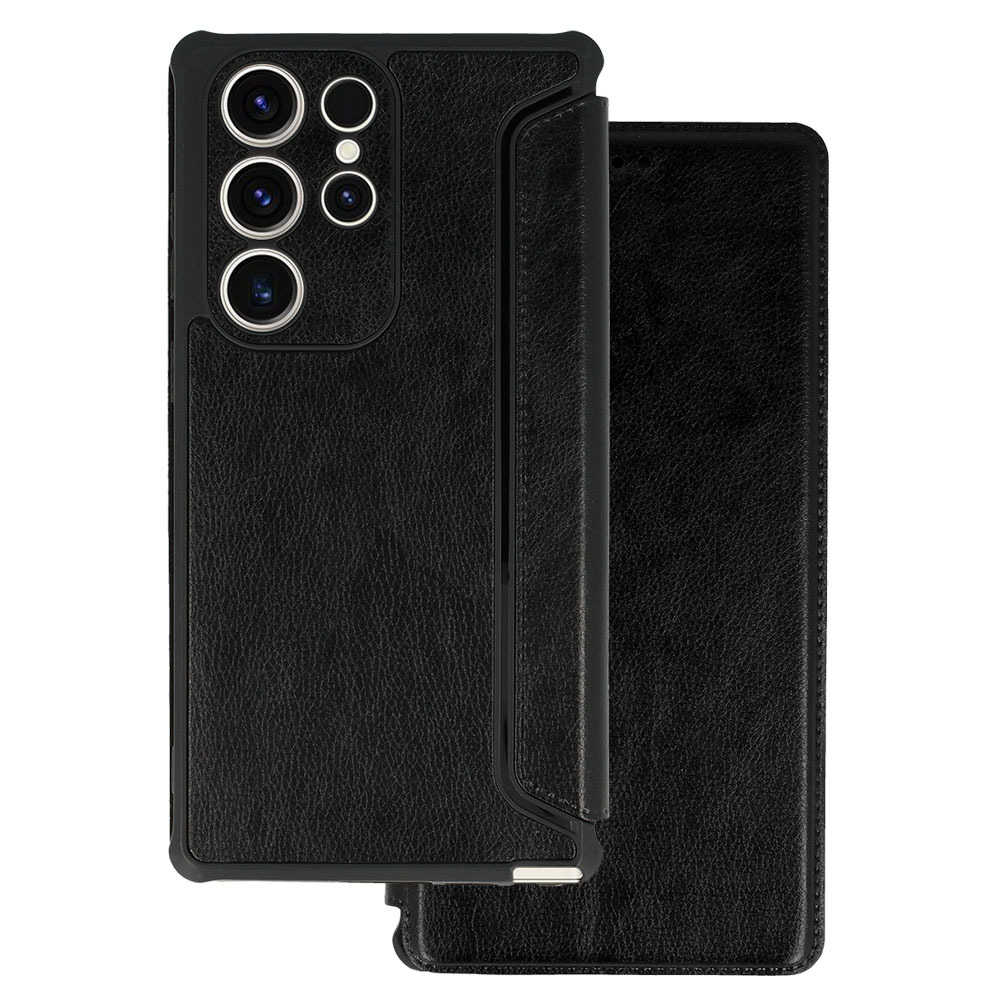 Pokrowiec etui z klapk Razor Leather Book czarne Xiaomi Redmi 9C