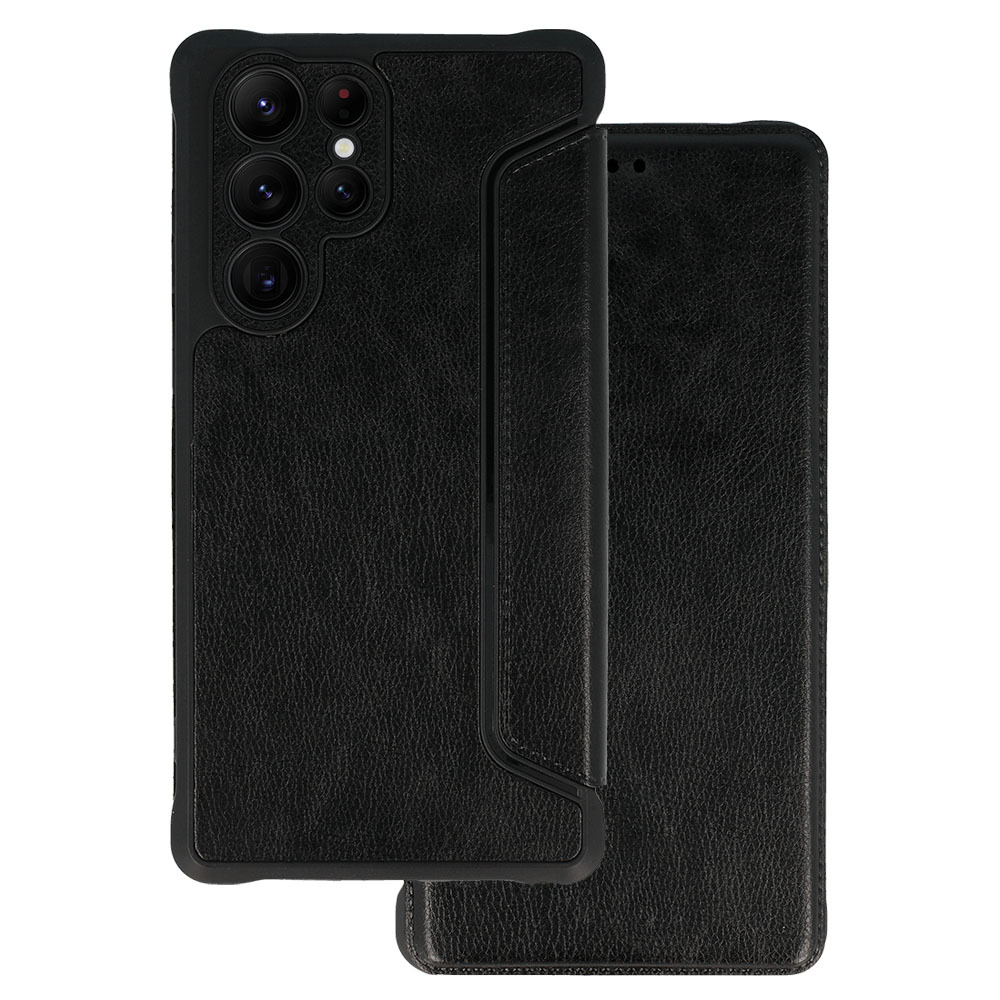 Pokrowiec etui z klapk Razor Leather Book czarne Xiaomi Redmi Note 12 Pro