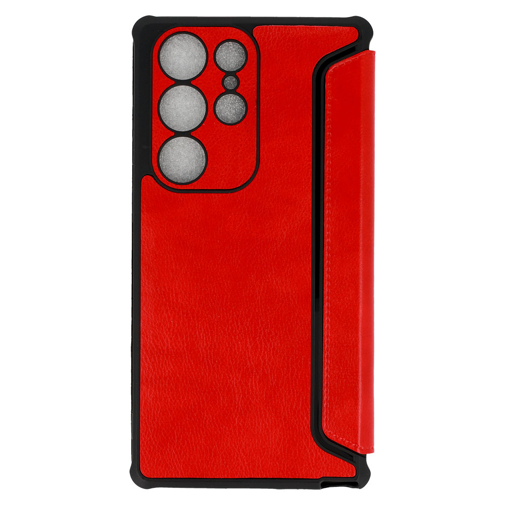 Pokrowiec etui z klapk Razor Leather Book czerwone SAMSUNG Galaxy A14 4G / 6