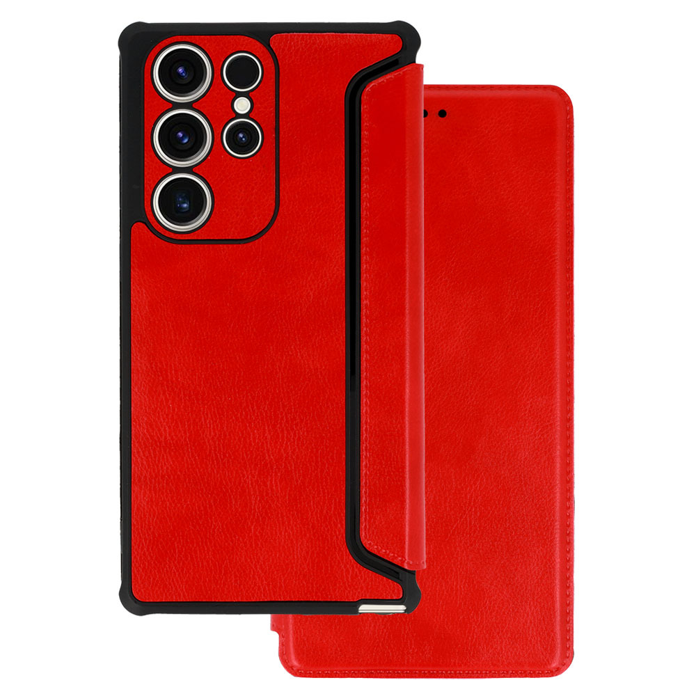 Pokrowiec etui z klapk Razor Leather Book czerwone SAMSUNG Galaxy A22 5G