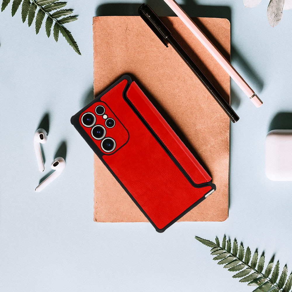 Pokrowiec etui z klapk Razor Leather Book czerwone SAMSUNG Galaxy A53 5G / 8