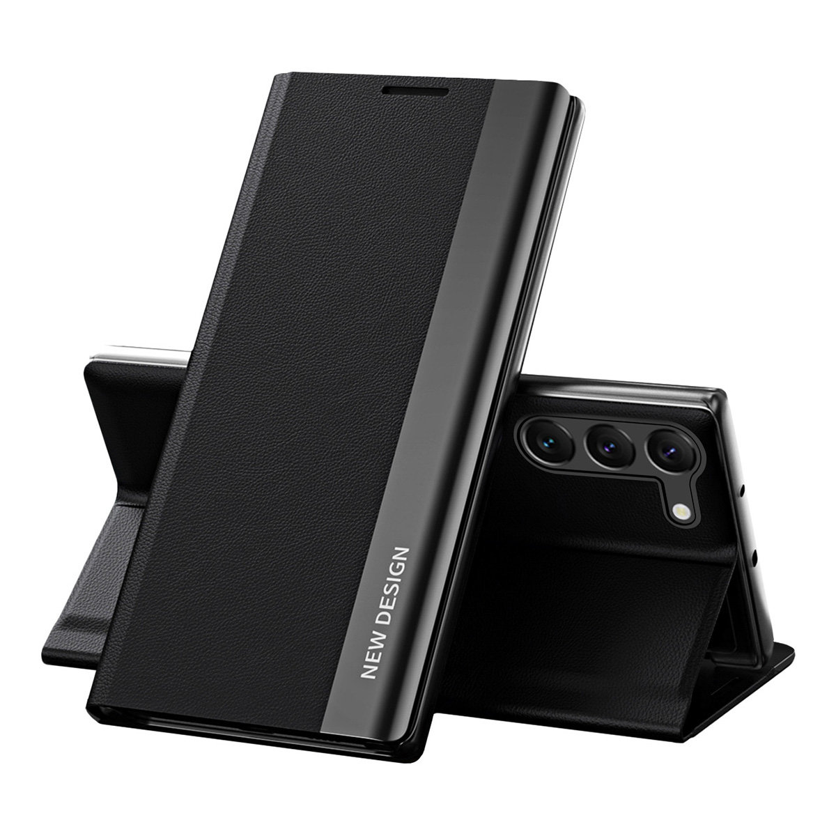 Pokrowiec etui z klapk Sleep Case Pro czarne SAMSUNG Galaxy S23