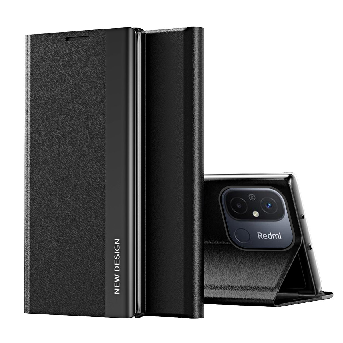 Pokrowiec etui z klapk Sleep Case Pro czarne Xiaomi Poco C55