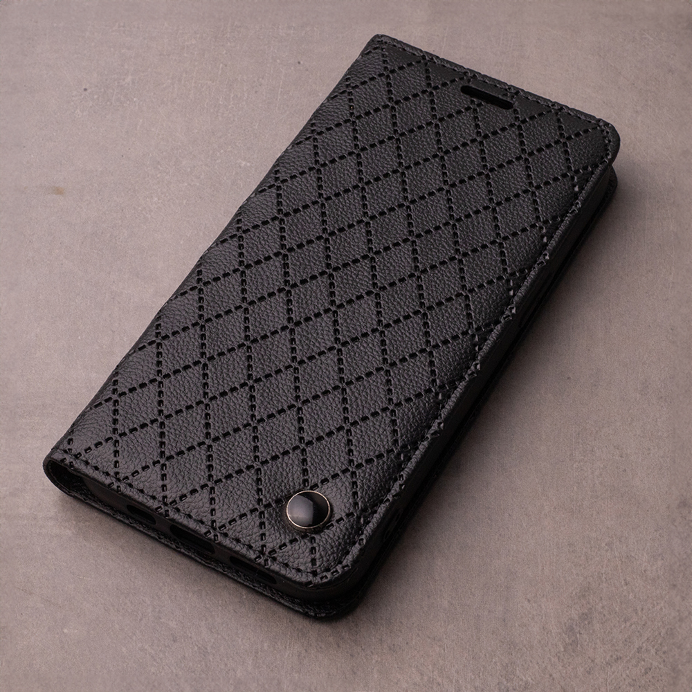 Pokrowiec etui z klapk Smart Caro czarne Xiaomi Redmi 12C / 7