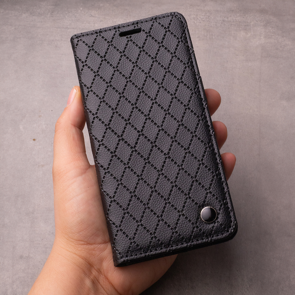 Pokrowiec etui z klapk Smart Caro czarne Xiaomi Redmi Note 13 5G / 9