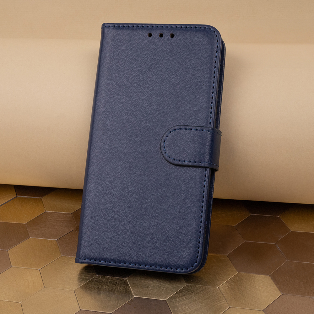 Pokrowiec etui z klapk Smart Classic granatowe Xiaomi Redmi 14C / 7