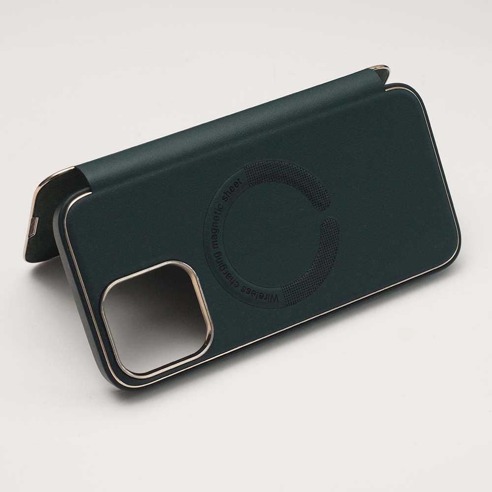 Pokrowiec etui z klapk Smart Gold Frame Mag czarne APPLE iPhone 11 Pro Max / 12