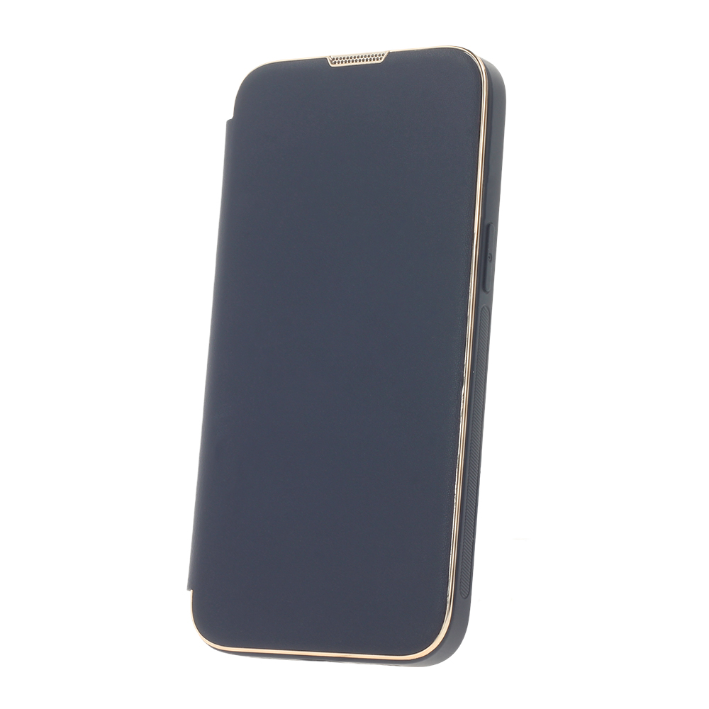 Pokrowiec etui z klapk Smart Gold Frame Mag granatowe APPLE iPhone 13