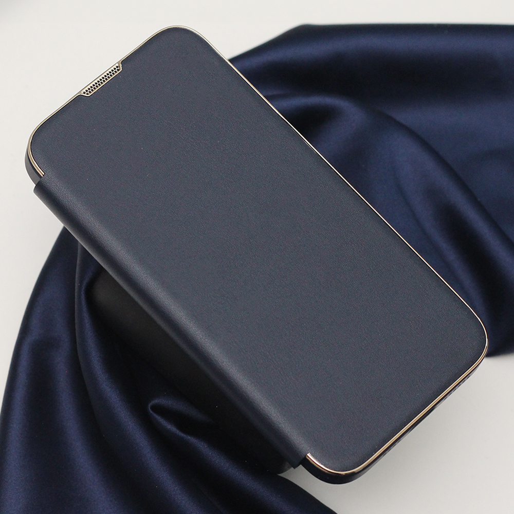 Pokrowiec etui z klapk Smart Gold Frame Mag granatowe APPLE iPhone 14 Pro Max / 5