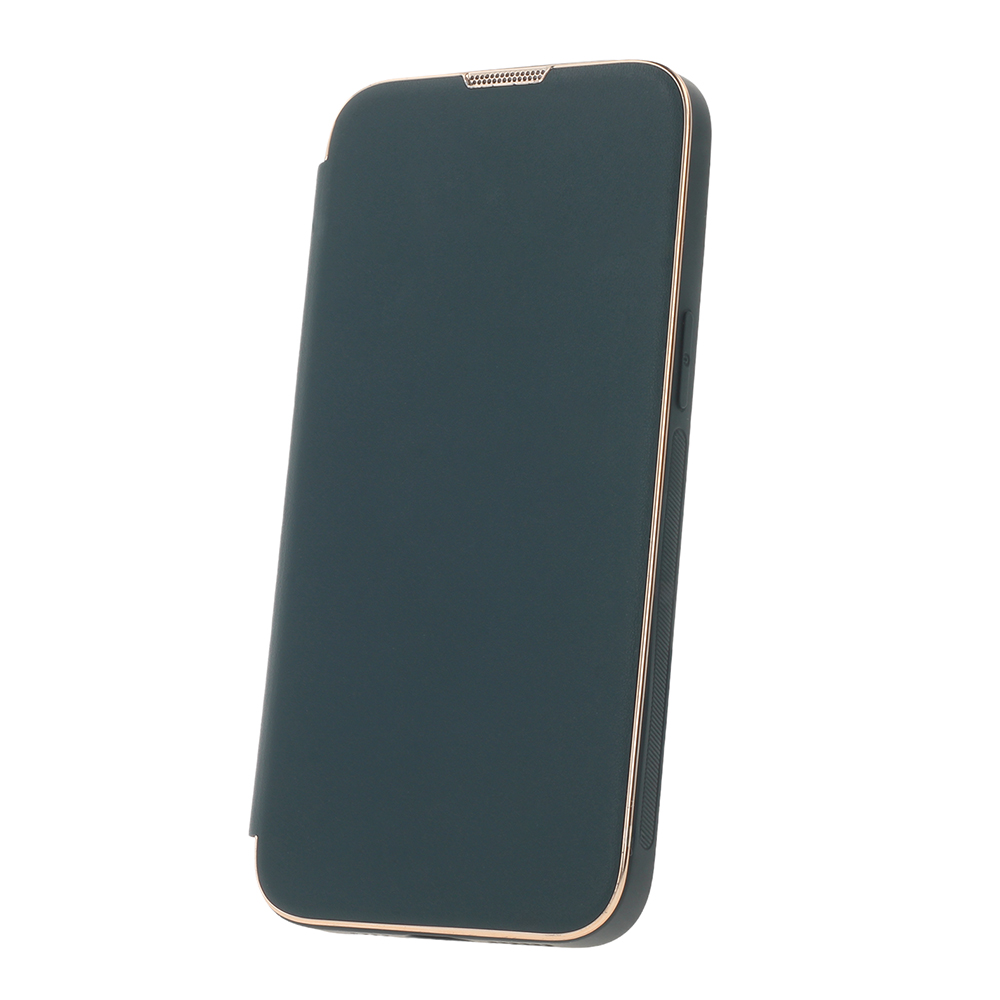 Pokrowiec etui z klapk Smart Gold Frame Mag zielone APPLE iPhone 14 Pro Max