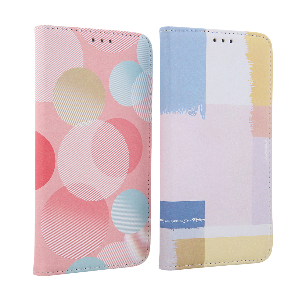 Pokrowiec etui z klapk Smart Trendy Coloured wzr Pastel Square SAMSUNG Galaxy A54 5G / 9
