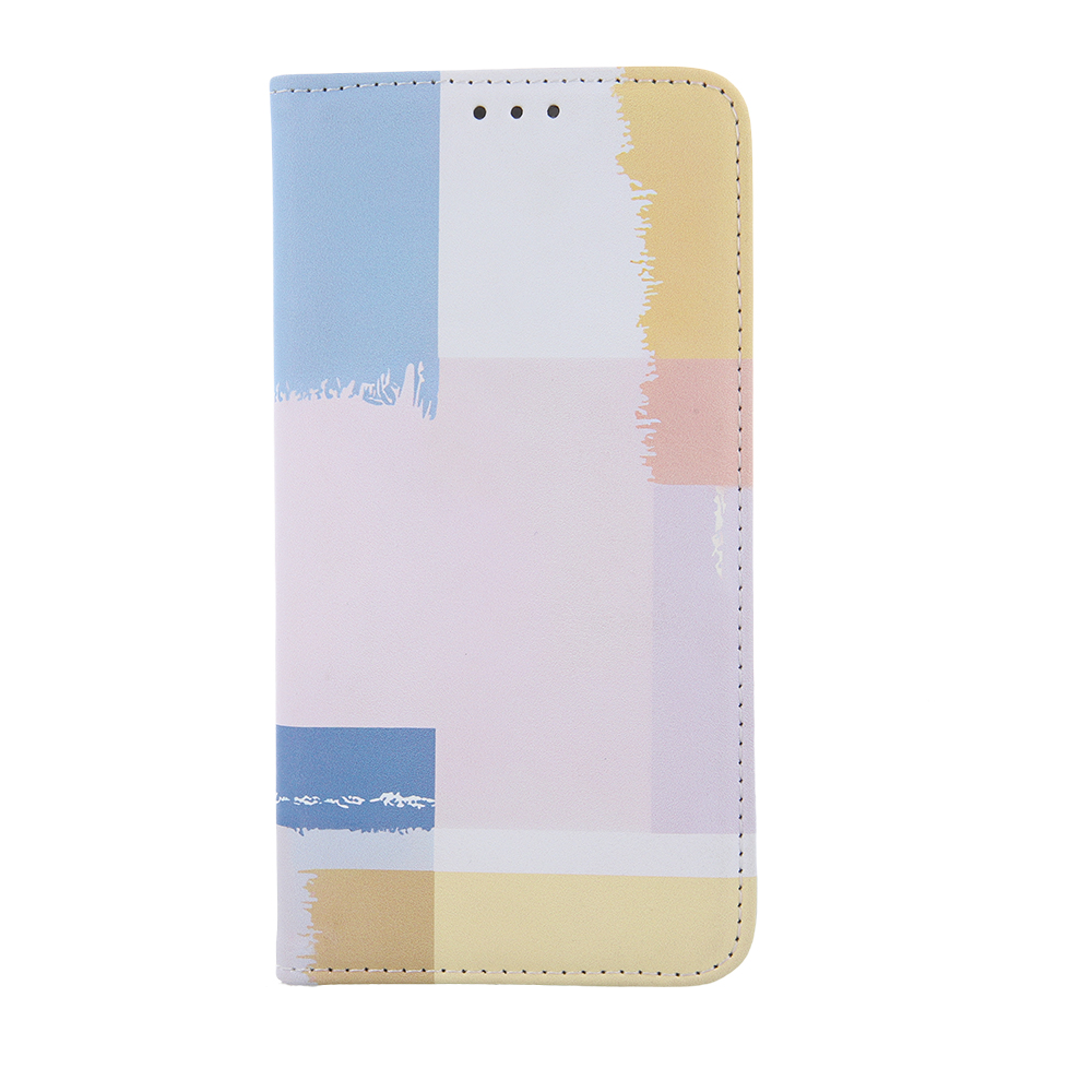 Pokrowiec etui z klapk Smart Trendy Coloured wzr Pastel Square Xiaomi Redmi 9A / 3