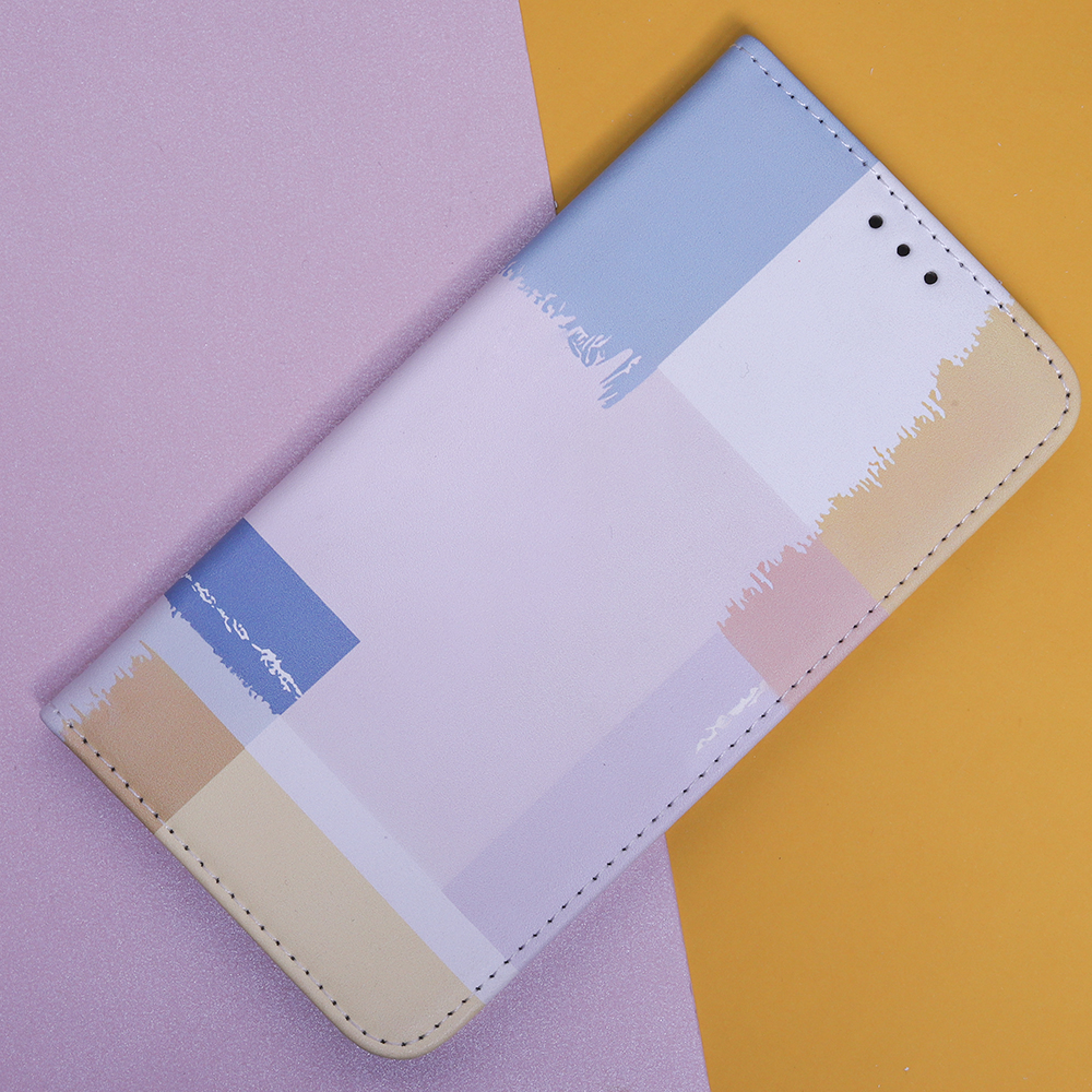 Pokrowiec etui z klapk Smart Trendy Coloured wzr Pastel Square Xiaomi Redmi 9A / 6